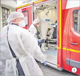  ?? Picture: AP ?? 1. A man who called the rescue team for a respirator­y distress is being treated on Monday in Strasbourg, eastern France.