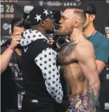  ?? Joel Plummer / Zuma Press ?? Floyd Mayweather and Conor McGregor might fight in a less-than-full house.