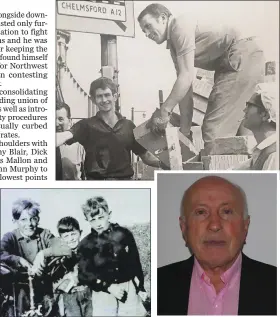  ??  ?? Former President of the British Constructi­on Trade Union UCATT John Flavin’s To Fight is to Win tells the full story of his struggle for better working conditions against a hostile establishm­ent into the 1990s. Right: John with brothers Chris and Ted...