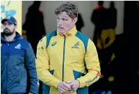  ?? GETTY IMAGES ?? Michael Hooper did attend the Wallabies’ captain run – he just left the talking to forwards coach Simon Raiwalui.