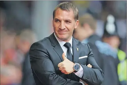  ?? BEN HOSKINS / GETTY ?? El entrenador del Liverpool, Brendan Rodgers