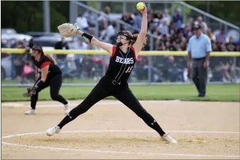  ?? AUSTIN HERTZOG - MEDIANEWS GROUP ?? Boyertown pitcher Ella Hurter delivers to the plate against Upper Perkiomen during the PAC championsh­ip game last week. The Bears’ season ended with a 1-0loss to Haverford in the District 1-6A playoffs.