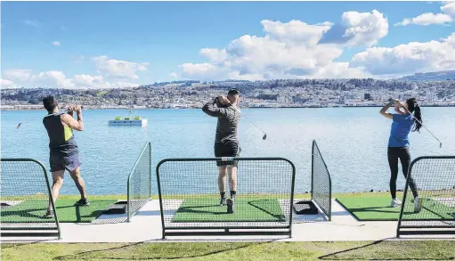  ?? PHOTO: JARED HUNTER MASON ?? Better late than never . . . Otago Harbour Golf Challenge aims to reopen by the end of January.