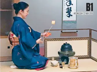  ??  ?? Matcha tea prepared by tea master, Haruna