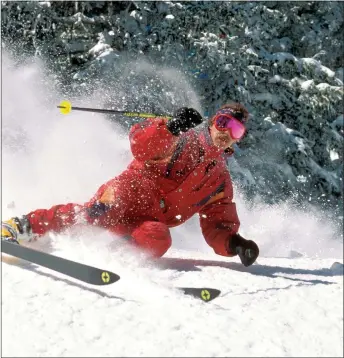  ?? PHOTO BY KEN GALLARD ?? LEFT: An archive photo shows Ben Myers carving in the ski valley. This years event raised over $57K for the Emergency Medicines Fund at Taos Community Fund.