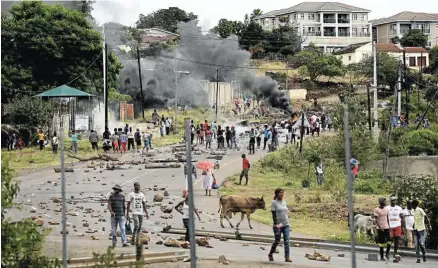  ?? Picture: Sandile Ndlovu ?? The fact that citizens who have the power to appoint and unseat the government through the ballot box are resorting to violence to get government services means we need to take a hard look at our democracy.