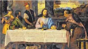  ??  ?? Tizians „Abendmahl in Emmaus” gehörte zu den Kostbarkei­ten, die nach Charles’ Tod auseinande­rgerissen wurden.
