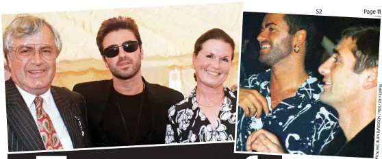  ?? Pictures:ALANDAVIDS­ON/REX/DEFILIPPIS ?? Son and lover: George Michael with his beloved parents Kyriacos and Lesley and (above) with late boyfriend Anselmo Feleppa