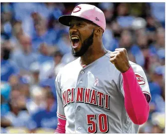  ?? JAYNE KAMIN-ONCEA/GETTY IMAGES ?? Left-hander Amir Garrett arrived to the Reds as a starting pitcher but has since become a bullpen fixture, which is fine with him. He says he wants to become a closer one day.