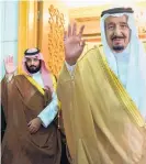  ?? Picture / AP ?? Mohammed bin Salman (left) is now first in line to succeed his father, King Salman.