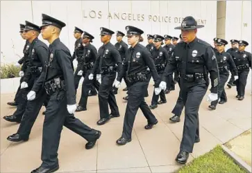  ?? Al Seib Los Angeles Times ?? THE L.A. Fire and Police Pensions board lowered its yearly earnings projection in June, which could add $84 million to the city’s retirement costs next year as it’s slated to finalize a new police union contract.