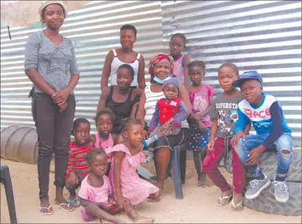  ?? Photo: Albertina Nakale ?? A single mother Thusnelde Nowases who is taking care of 17 children including grandchild­ren.