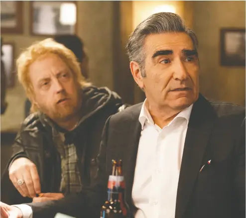  ?? Photos: CBC ?? Eugene Levy says the best thing about Schitt’s Creek has been the opportunit­y to work with his two children Dan and
Sarah. Dan Levy has a post- Creek deal with ABC to develop and produce scripted projects.
