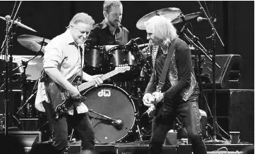  ??  ?? Don Henley (left) and Joe Walsh of The Eagles rock band, set to play July festivals in Los Angeles and New York.