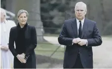  ??  ?? Prince Andrew and Sophie, Countess of Wessex, at the service in Windsor.