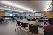  ?? TIM MALONEY — TECHNICAL IMAGERY STUDIOS ?? Three campuses in the Fremont Union High School District saw constructi­on of new buildings and/or classroom modernizat­ions this fall. A renovated science classroom at Homestead High School is seen here.