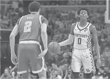  ?? JUSTIN FORD, USA TODAY SPORTS ?? Lonzo Ball, left, is a near- lock to go No. 2 in the draft while De’Aaron Fox, right, could be a good fit with the 76ers, who have the No. 3 pick and need a new backcourt.