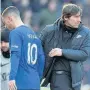  ??  ?? CONTROVERS­IAL Hazard taken off at United by Conte