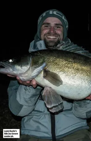  ??  ?? Lewis Bastin’s 16lb 2oz Severn zander pb.