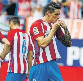  ?? FOTO: SIRVENT ?? Fernando Torres, puro sentimient­o colchonero en el primer equipo rojiblanco