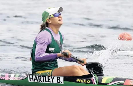  ?? Picture: ARMANDO FRANCA, AP ?? IN HER ELEMENT: Bridgitte Hartley is looking forward to the challenge of competing in her first K1 race at the Dusi.