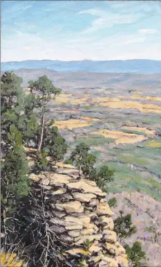  ?? Courtesy Image ?? “Bluff Edge” Oil by David Mudrinich