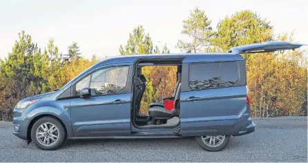  ??  ?? The 2020 Ford Transit Connect Titanium Wagon is easy to drive, maneuverab­le, has good fuel economy, and is easy to enter and exit.