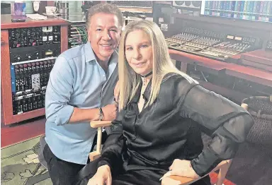  ??  ?? ▼ Barbra Streisand, left and above with Ross in LA, is a vociferous critic of Donald Trump.
