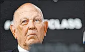  ?? Charlie Neibergall
The Associated Press ?? Former Maryland coach Charles “Lefty” Driesell speaks in 2018 during a news conference for the Naismith Memorial Basketball Hall of Fame class announceme­nt in San Antonio.