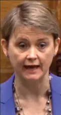  ??  ?? Melodrama: Yvette Cooper