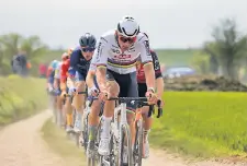  ?? ©EPA/TERESA SUAREZ ?? Tutta la potenza di Mathieu Van der Poel.