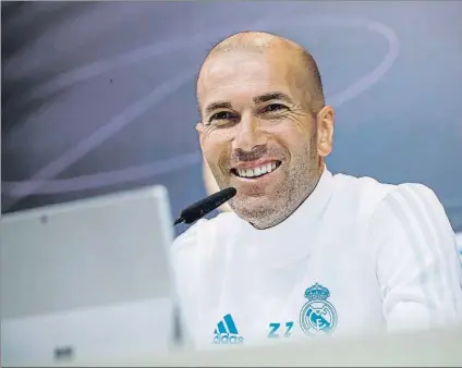  ?? FOTO: EFE ?? Zidane quiere acabar la temporada llegando a la final de la Champions y acabando segundo en LaLiga