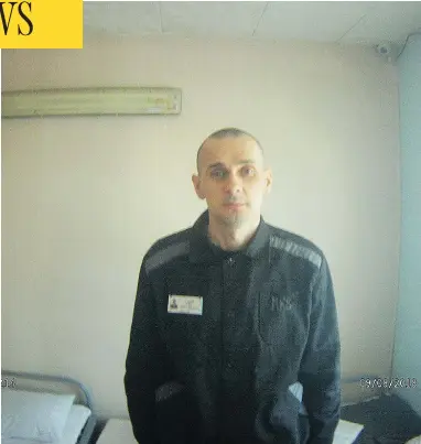  ?? AFP PHOTO /PRESS SERVICE OF RUSSIA’S HIGH COMMISSION­ER FOR HUMAN RIGHTS ?? Ukrainian filmmaker and writer Oleg Sentsov, serving a 20-year jail sentence on unfounded terrorism charges, launched a hunger strike on May 14 to demand the release of Ukranian political prisoners held in Russia.