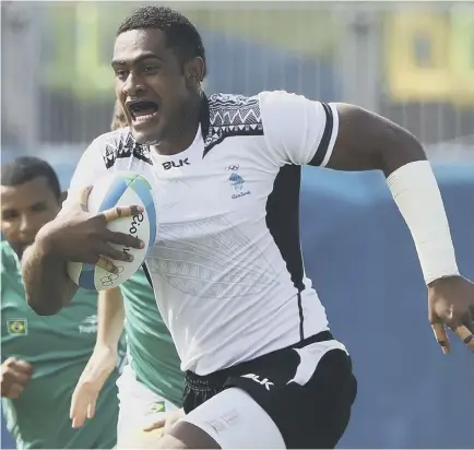  ??  ?? 2 Viliame Mata, who stands at 6ft 5in tall and weighs just over 18 stone, starred for Fiji at the Rio Olympics this summer.