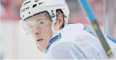  ?? DAVE REGINEK/NHLI VIA GETTY IMAGES ?? Brock Boeser is expected back tonight when the Canucks host the New Jersey Devils at Rogers Arena.