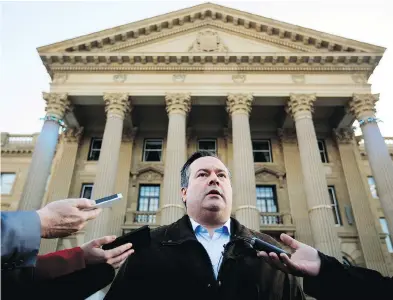  ?? DAVID BLOOM / POSTMEDIA NEWS FILES ?? Progressiv­e Conservati­ve party member Jeffrey Rath says leadership hopeful Jason Kenney, pictured, is trying to wreck the party and create one in its place, or leave it so diminished the right wing can unite with the Opposition Wildrose.