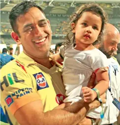  ??  ?? Mahendra Singh Dhoni with his daughter Ziva.