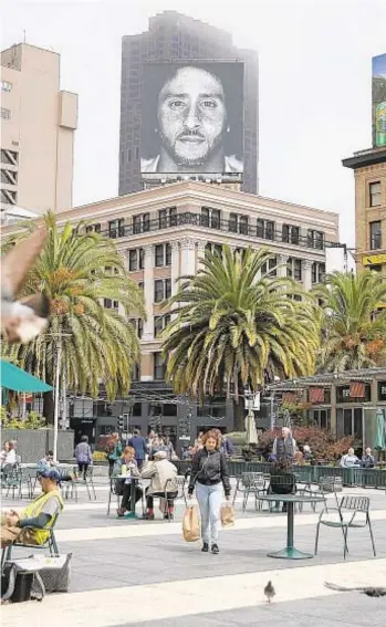  ?? GETTY ?? Billboard featuring Colin Kaepernick is displayed on roof of Nike Store in San Francisco Wednesday.