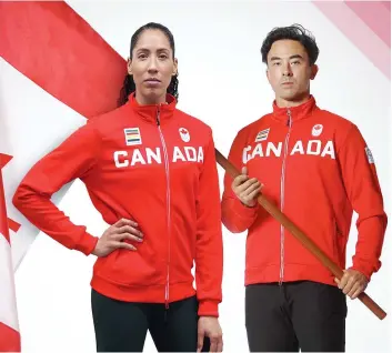  ?? PHOTO COURTOISIE TIRÉE DE TWITTER @TEAMCANADA ?? La joueuse de basketball Miranda Ayim et le membre de l’équipe de rugby à sept Nathan Hirayama seront les porte-drapeaux canadiens lors de la cérémonie d’ouverture.