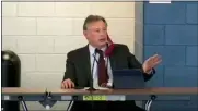  ?? SCREEN GRAB — LORAIN SCHOOLS TV 20 ?? Lorain City Schools CEO/Superinten­dent Jeff Graham speaks July 30 during a meeting of the Lorain School Board and the Academic Distress Commission.