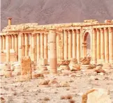  ??  ?? A view of the Great Colonnade in the ancient city of Palmyra in central Syria.