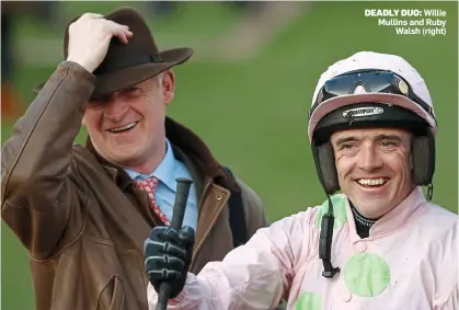  ??  ?? DEADLY DUO: Willie Mullins and Ruby
Walsh (right)