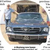  ??  ?? A Mustang now keeps John’s Cortina and Dax AC Cobra replica company.