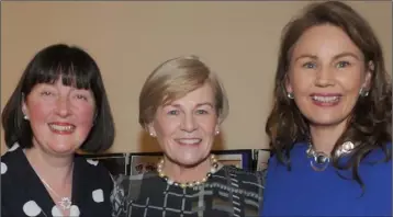  ??  ?? Bridie Pepper, Annette McDonald and Louise Dawson at the retirement function for Annette in The Lisdoo.