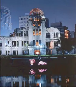  ??  ?? public projection at the A-Bomb Dome, Hiroshima, Japan