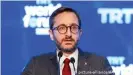  ??  ?? Fahrettin Altun, Kommunikat­ionsdirekt­or des Präsidente­npalasts: Die Konvention ist "ein Verstoß gegen die sozialen und familiären Werte der Türkei"