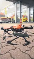  ?? FOTO: FF ?? Eine Drohne im Einsatz bei der Feuerwehr in Ratingen