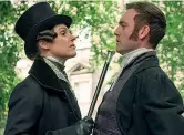  ??  ?? I volti Dall’alto: Smith e McGovern in «Downton Abbey»; Fanning in «The Great»; Jones e Patricks in «Gentleman Jack»