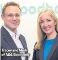 ??  ?? Tracey and Mark of A&amp;L Goodbody