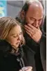  ?? Associated Press ?? Relatives of the crash victims comfort each other at a Russian airport.